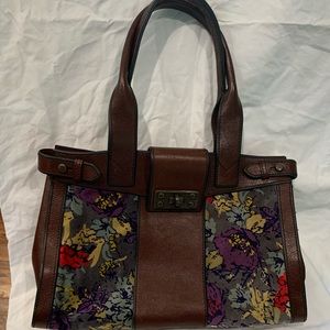 Fossil leather satchel